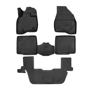 Ford Explorer Floor Mats - Omac - Rubber TPE 5 Pcs - Black - 2016-2019 Ford Explorer Floor Mats - Omac - Rubber TPE 5 Pcs - Black - 2016-2019